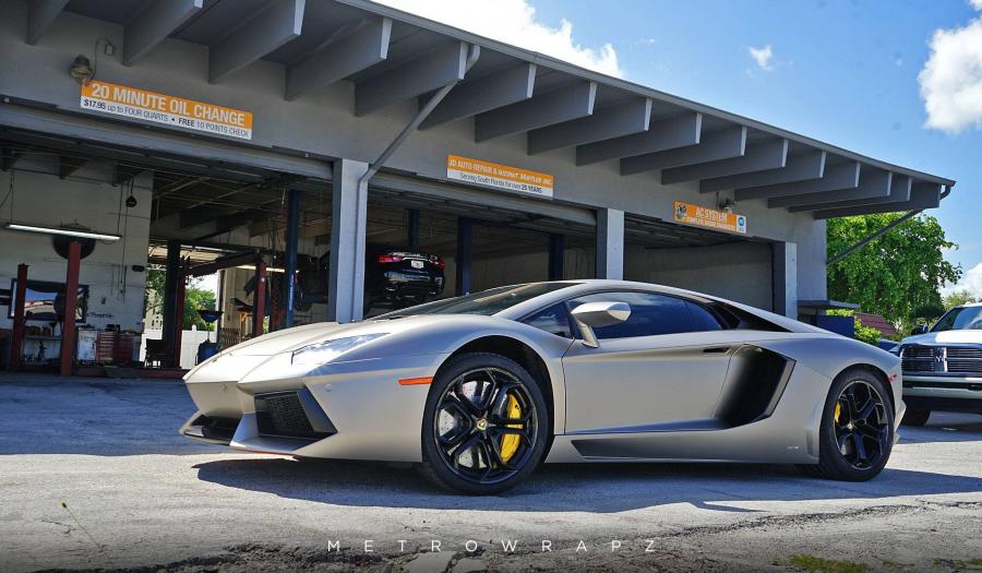 Lamborghini Aventador LP700-4 Matte Grey Aluminum by MetroWrapz '2016